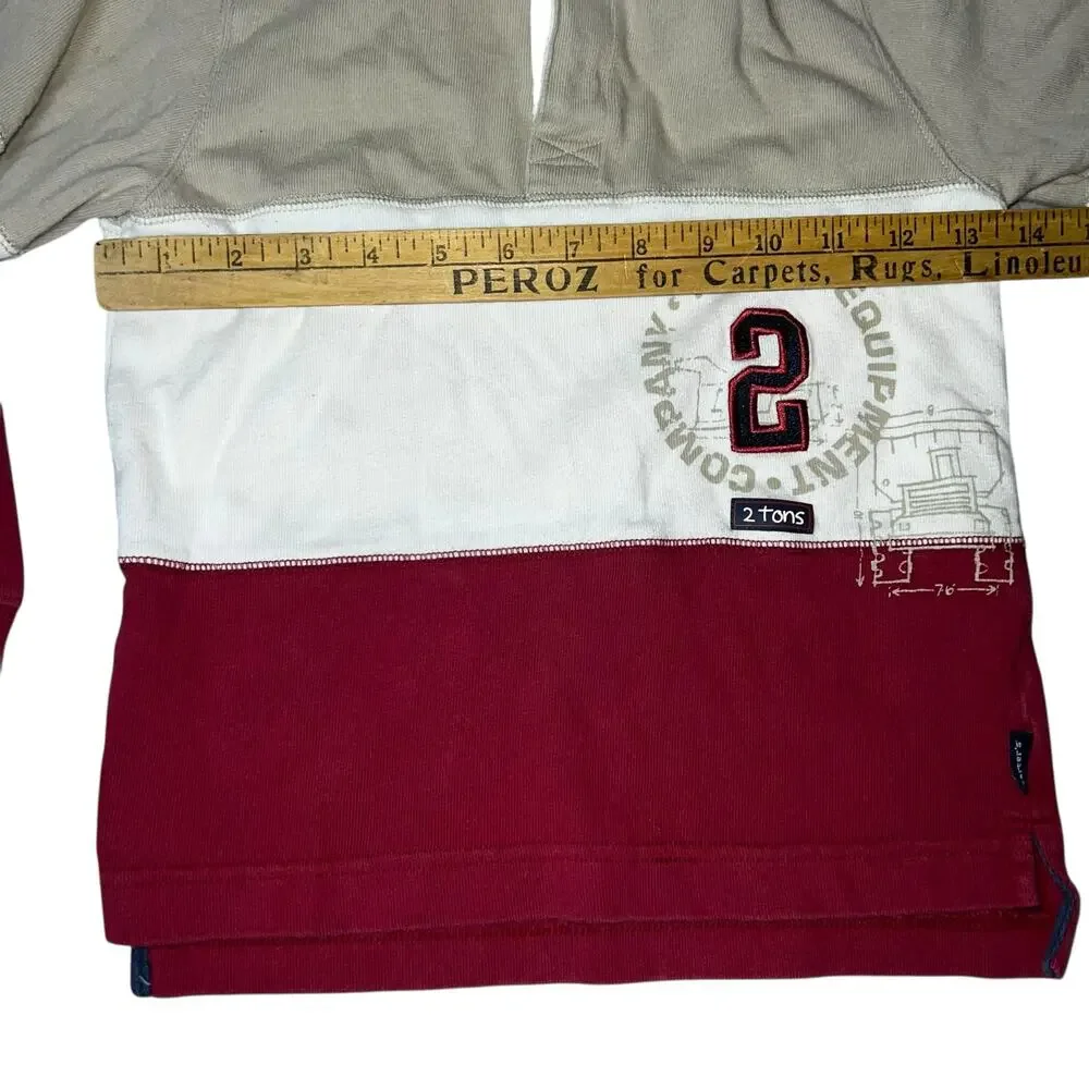 Vintage Carter's Y2K color-block long rugby shirt and cargo pants outfit boys 6